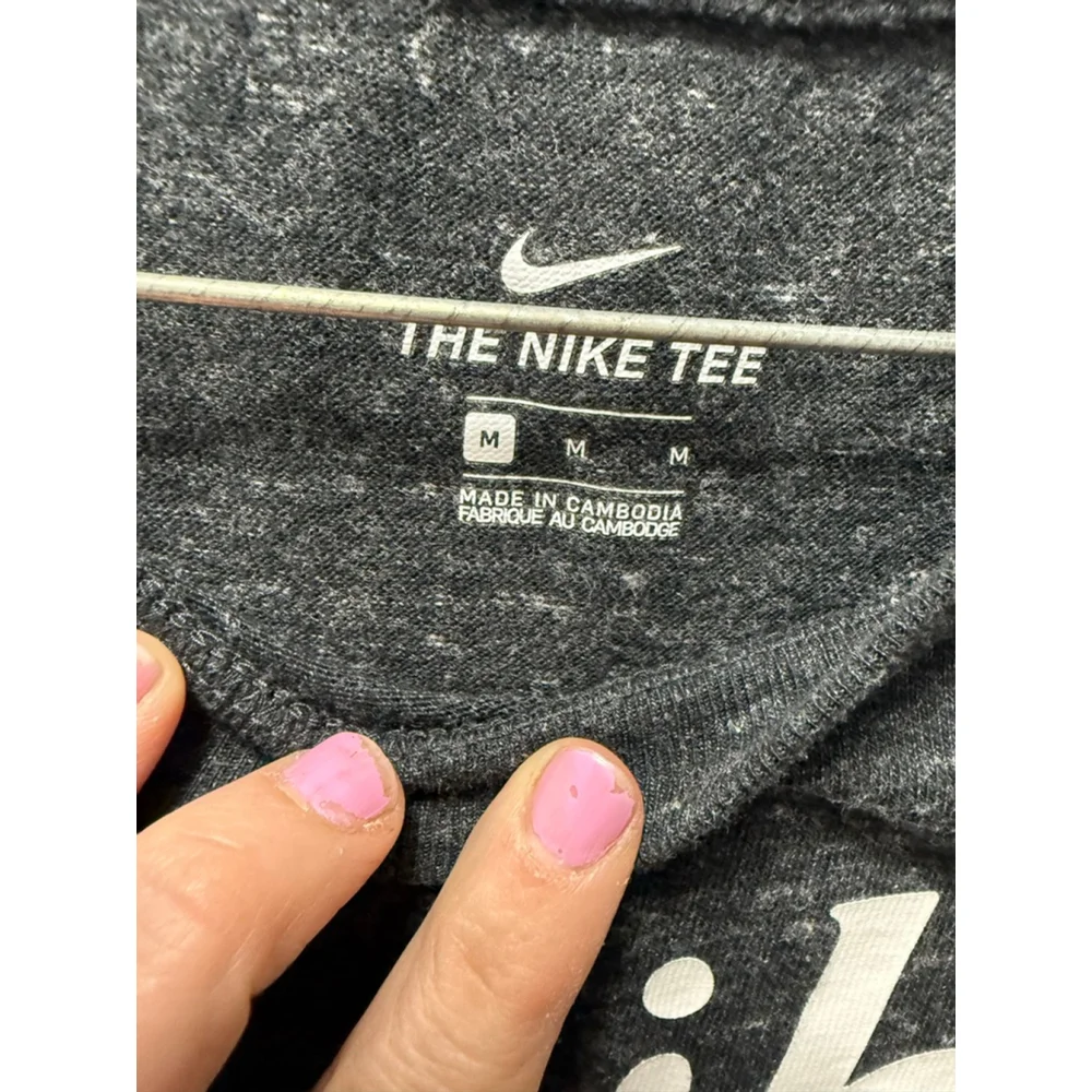 Women's Nike Charcoal Short Sleeve Tee M with White Logo